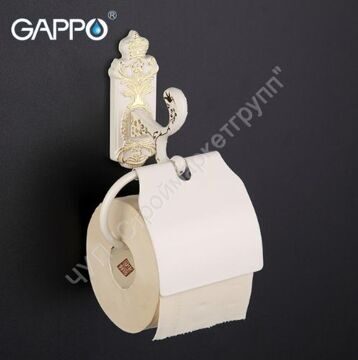 Держатель для туалетной бумаги Gappo G3503 белый+золото