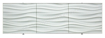 Экран под ванну Comfort Alumin рисунок 3D 1,5х0,5м Волна Белая