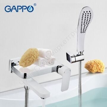 Смеситель для ванны Gappo NOAR G3248 белый/хром