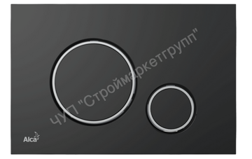 Кнопка управления для скрытых систем инсталляции, черный-мат/хром-глянец AlcaPlast M778