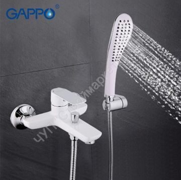 Смеситель для ванны Gappo NOAR G3048 белый/хром