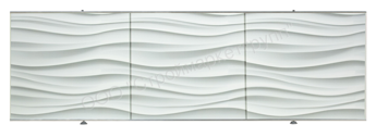 Экран под ванну Comfort Alumin рисунок 3D 1,7х0,5м Волна Белая