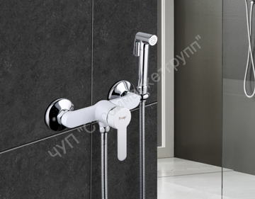 Гигиенический душ со смесителем Frap F2041-8 белый/хром