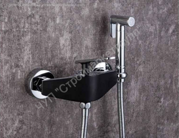 Гигиенический душ со смесителем Frap F2057 черный/хром