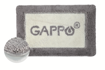 Коврик для ванной комнаты полиэстер серый 60cm*90cm Gappo G85501