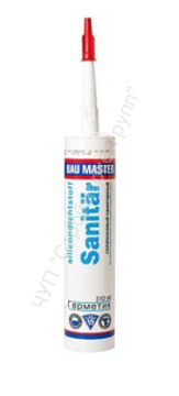 Гeрметик BauMaster Sanitary silicone белый 310мл