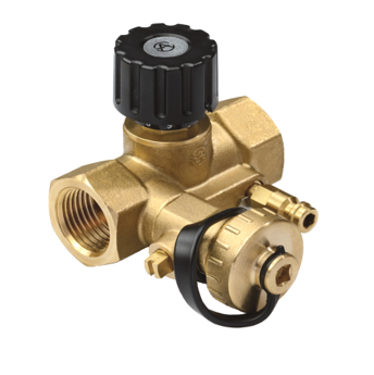 Клапан балансировочный ручной латунь 2013 Ду 15 G1/2" Ру16 Тмакс=120 оС ВР Kvs=1.6м3/ч с измерительными ниппелями EURO Aquasfera 2013-01