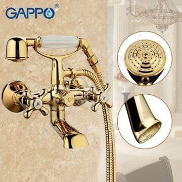 Смеситель для ванны Gappo SOFIA G3263-6 позолоченный обработка покрытия PVD