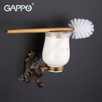Ершик туалетный настенный Gappo G3610 под бронзу