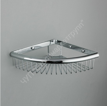 Полка-решетка угловая для ванной Frap F352 нержавеющая сталь