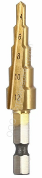 Сверло ступенчатое 4-12 мм DOBRA