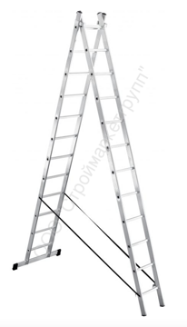 Алюминиевая 2-секционная лестница Уфук 2х12 ступеней 411212