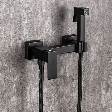 Гигиенический душ со смесителем Frap F7504-6 черный