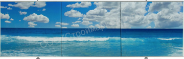 Экран под ванну Comfort Alumin рисунок 3D 1,5х0,5м Океан