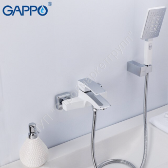 Смеситель для ванны Gappo JACOB G3007-7 белый/хром