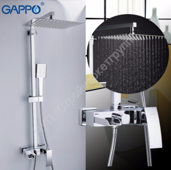 Душевая система с верхним душем, смесителем и ручной лейкой Gappo JACOB G2407-20