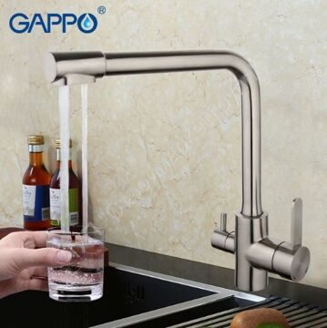 Смеситель для кухни с подключением фильтра питьевой воды из нержавеющей стали Gappo G4399-1