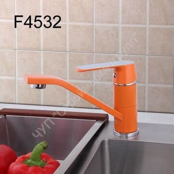 Смеситель для умывальника/кухни Frap F4532 оранжевый/хром