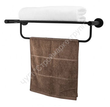 Полка для полотенец с полотенцедержателем Frap F30224 черный