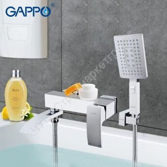 Смеситель для ванны Gappo JACOB G3207-8 белый/хром