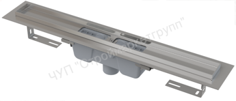 Водоотводящий желоб с порогами для перфорированной решетки, вертикальный сток Alca plast APZ1001-950