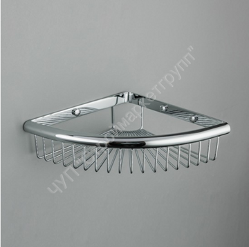 Полка-решетка угловая для ванной Frap F352 нержавеющая сталь
